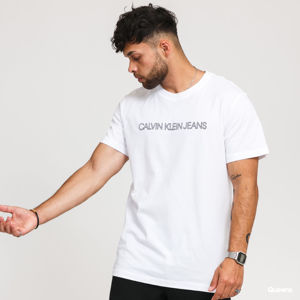 Calvin Klein pánské bílé tričko Outline - L (YAF)
